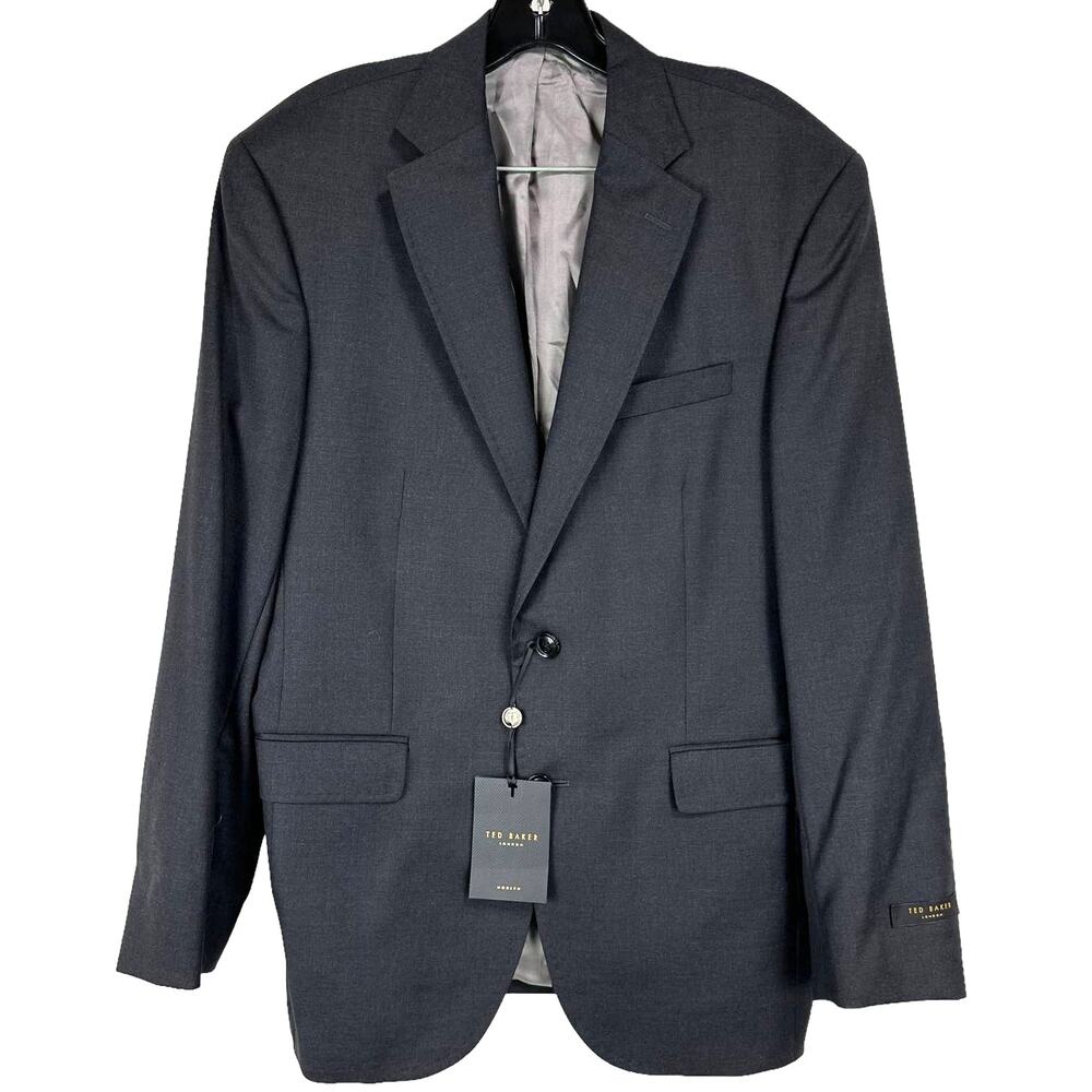 Ted Baker London NWT Endurance Jarrow CT 100% Wool Blazer Gray Men's 40S
